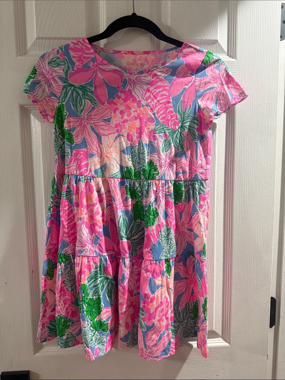 Lilly Pulitzer Girls' Pink Floral Tiered Dress